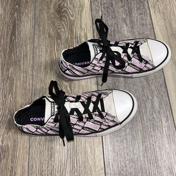 Converse Chuck Taylor All Star Pink Black Youth US Size 3 Sneaker Shoes 667208F - Picture 2 of 11